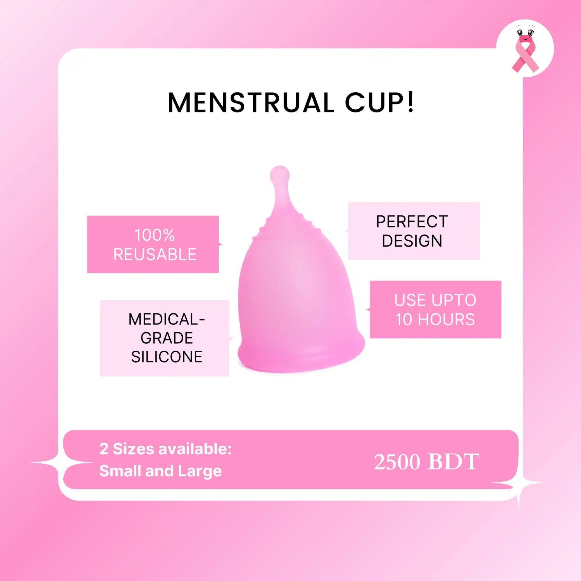 Menstrual Cup silicon high quality reusable menstrual cup pad women - Image 3