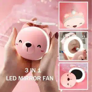 Small Mini Vanity Folding Mirror with Led Lights